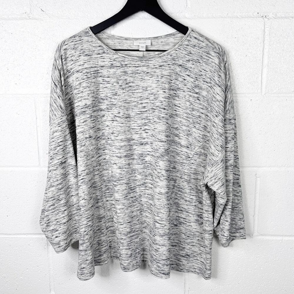 J. Jill Heathered Gray Relaxed Knit Top